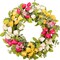 22-Inch Easter Tulip Wreath for Front Door – Pink, White & Yellow Spring Wreath with Eucalyptus for Indoor & Outdoor Porch, Wall, and Home Décor